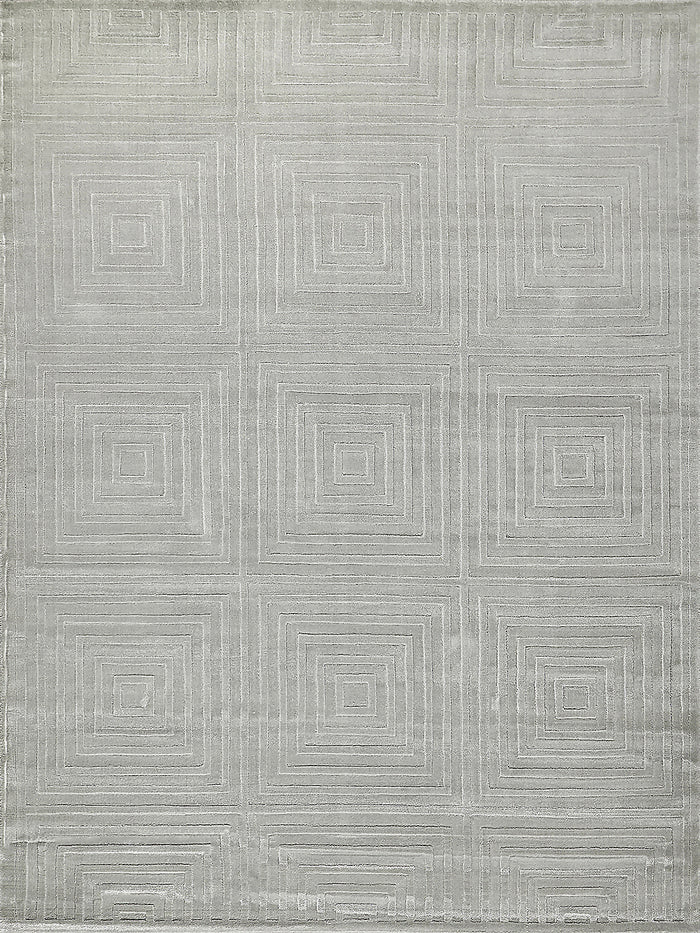 Ollie Modern Light Silver Patterned Area Rug - Elegance Collection