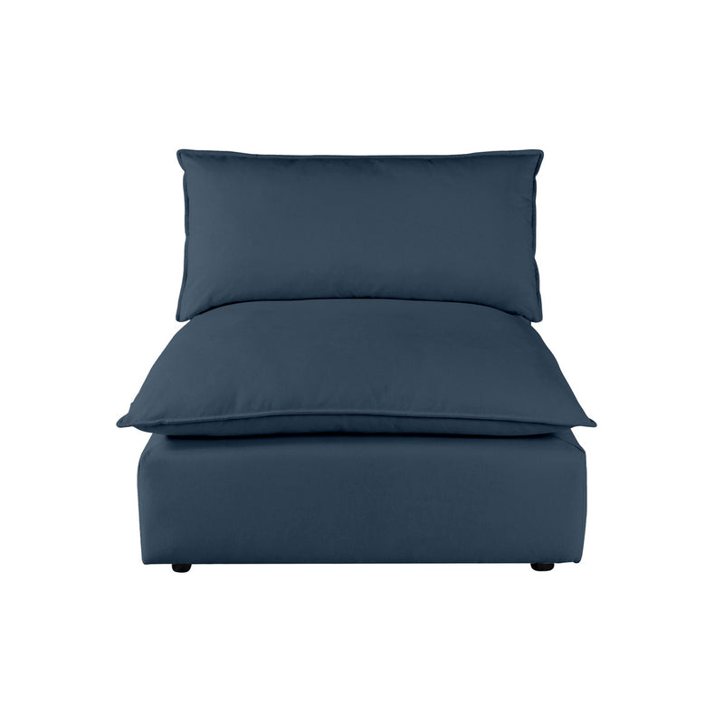 Carlie Navy Modular Armless Chair - Luxury Living Collection