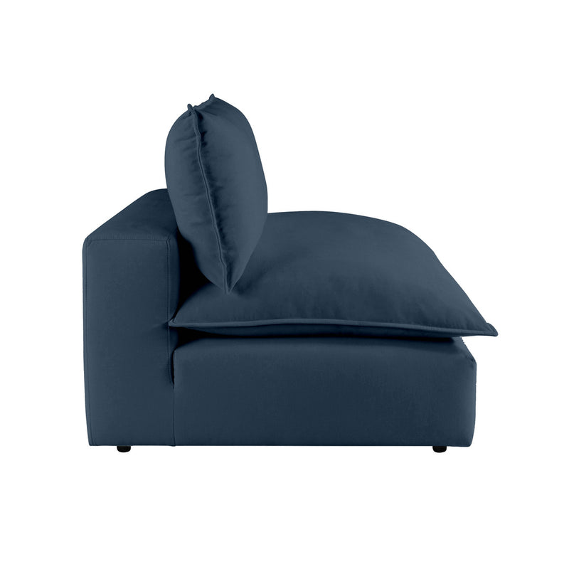 Carlie Navy Modular Armless Chair - Luxury Living Collection