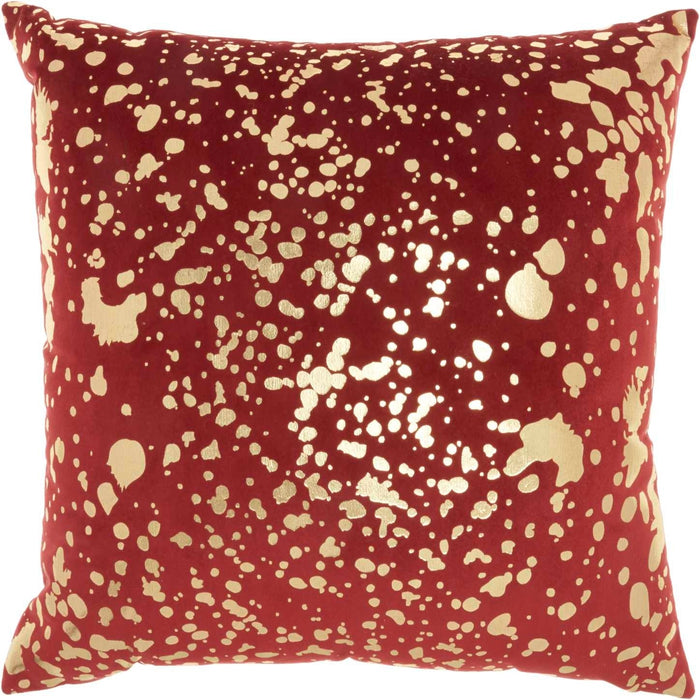 Fenne 18" x 18" Red Throw Pillow - Elegance Collection