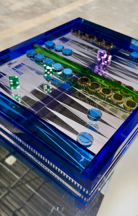 Amira European Artist Collection Crystal Backgammon