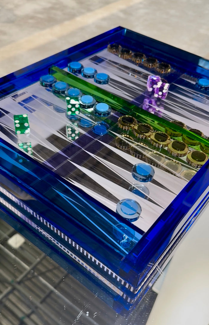 Amira European Artist Collection Crystal Backgammon