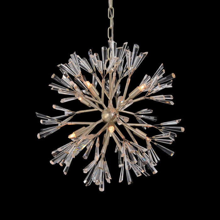 Barclay Crystal Eight-Light Pendant Chandelier Branched Nine-Light Chandelier - Luxury Living Collection