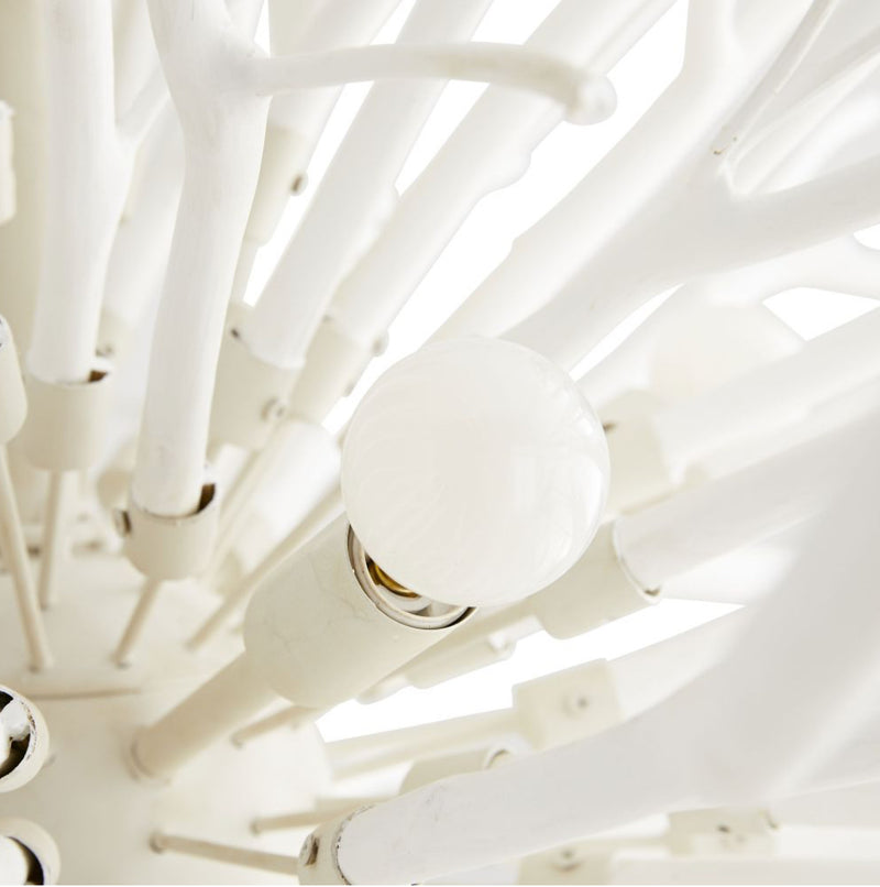 Sonia Large White Lacquer Chandelier