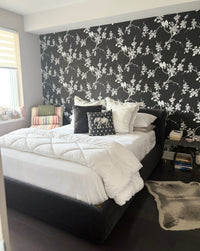 Trisha Black Velvet Bed