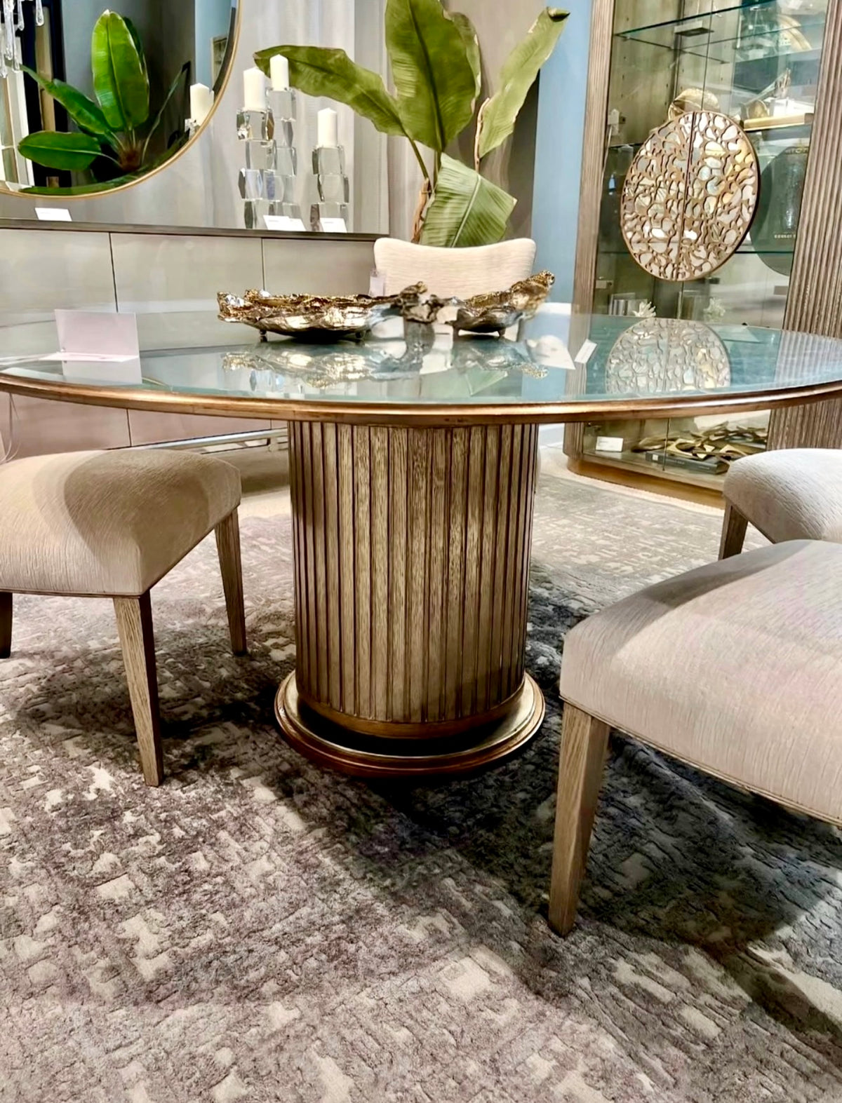 Stella Ivory & Valyrian Gold Dining Chair