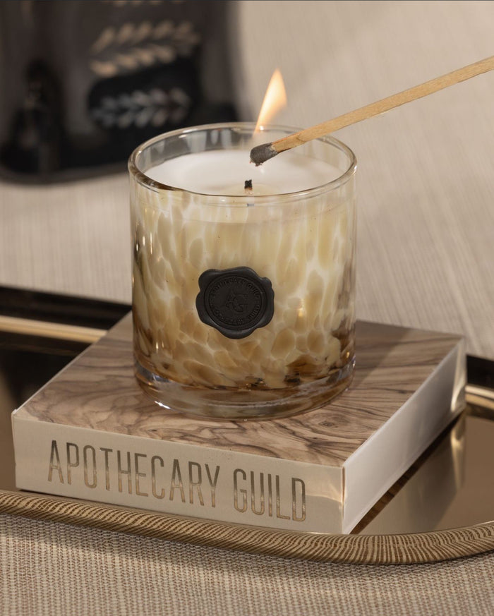 Opal Glass Five-Wick Candle Jar Light Mocha/Javanese Vetiver (Set of 2)