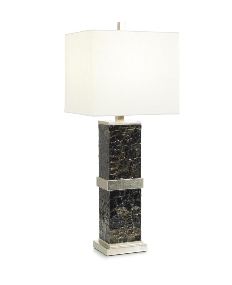 Rich Brown & Antique Silver Table Lamp- Luxury Living Collection