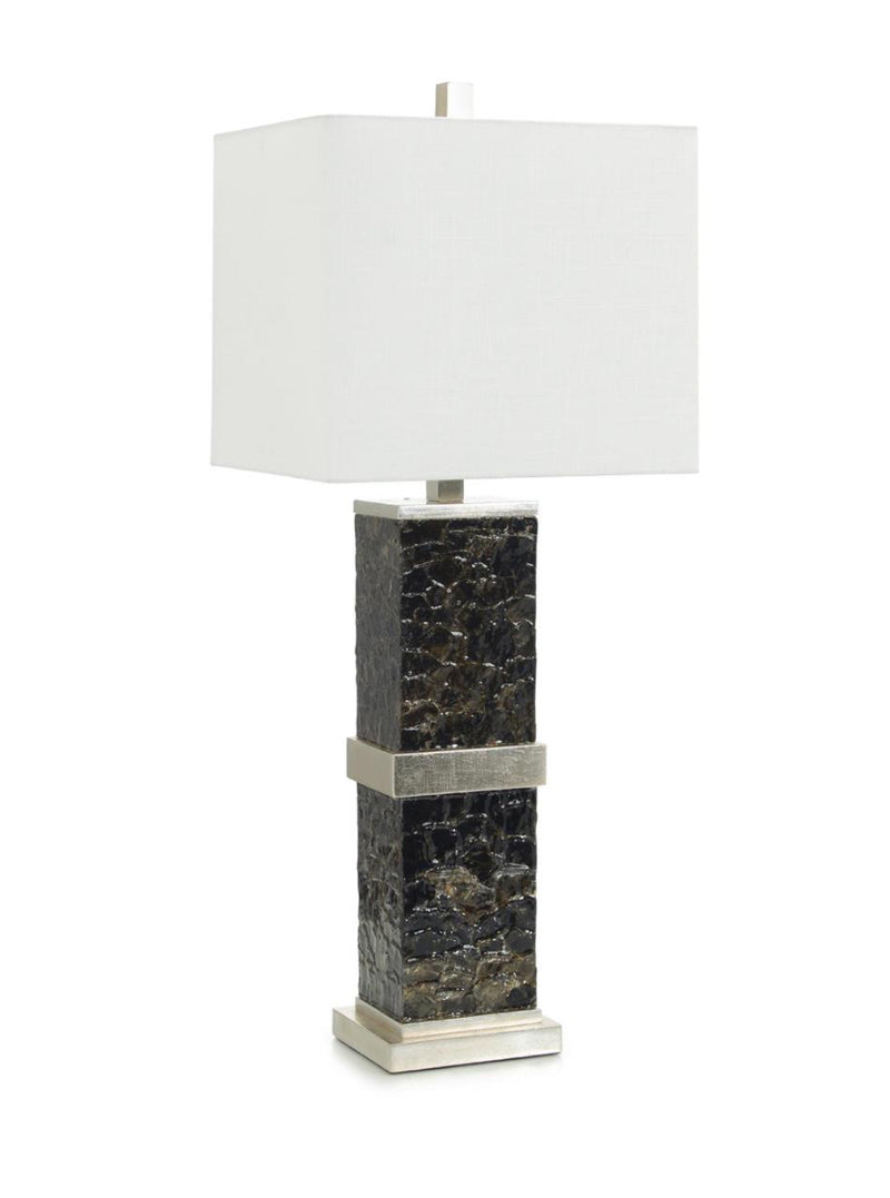 Rich Brown & Antique Silver Table Lamp- Luxury Living Collection