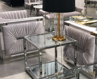 Paradisium Stainless Steel Square End Table