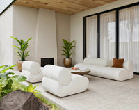 Nimbus Cream Performance Fabric Indoor/Outdoor Modular Armless Chair