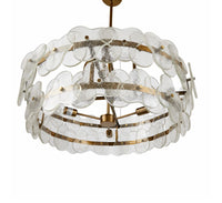 Cascade Glass & Gold Chandelier