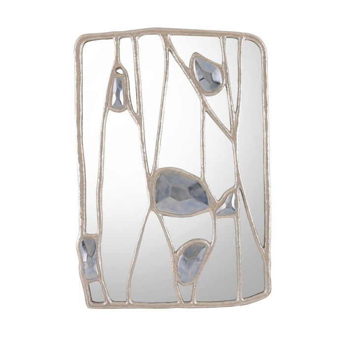 Hollywood Gemstone Branches Silver  Mirror - Luxury Living Collection