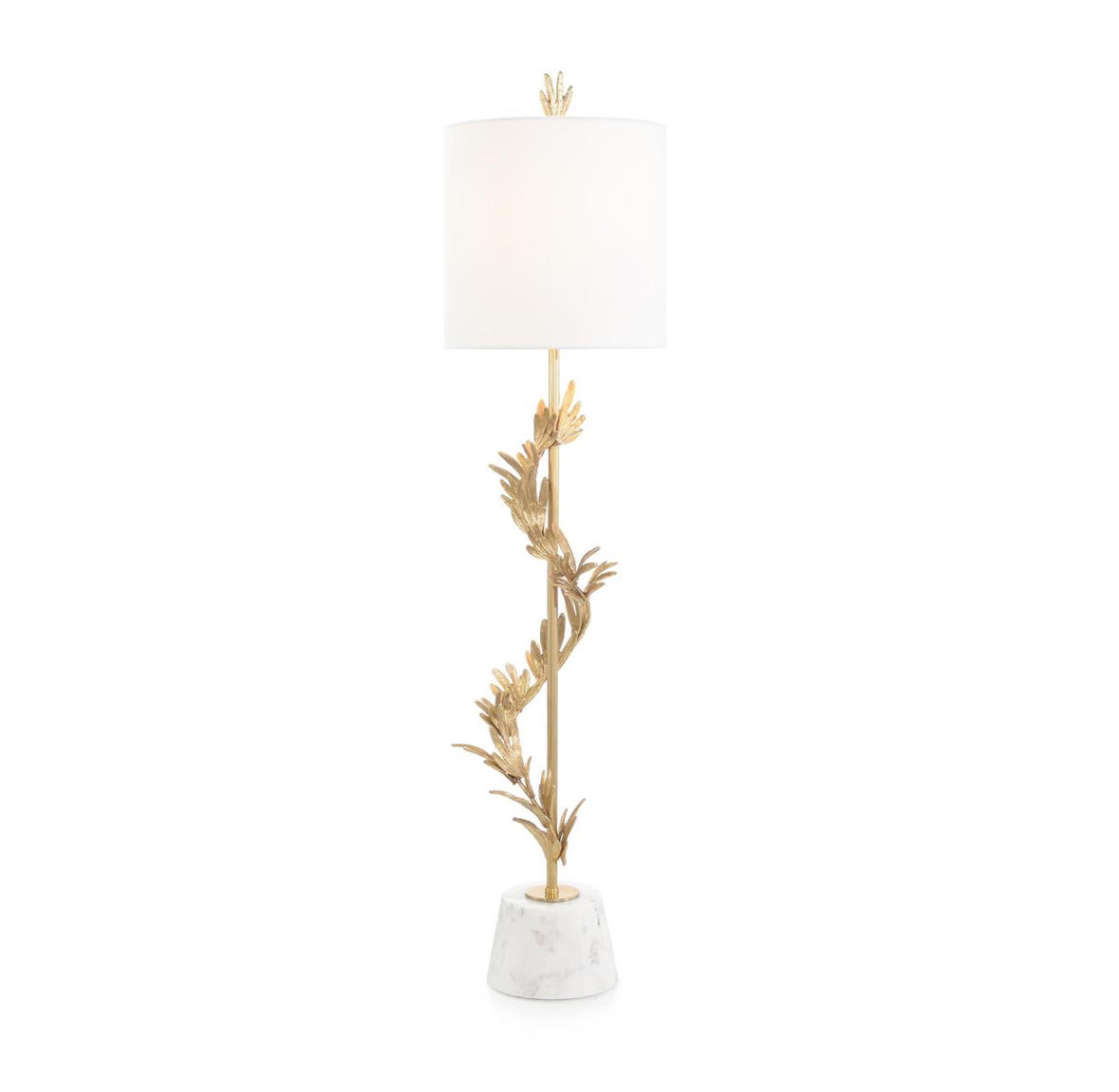 Alure Vines Polished Brass Table Lamp