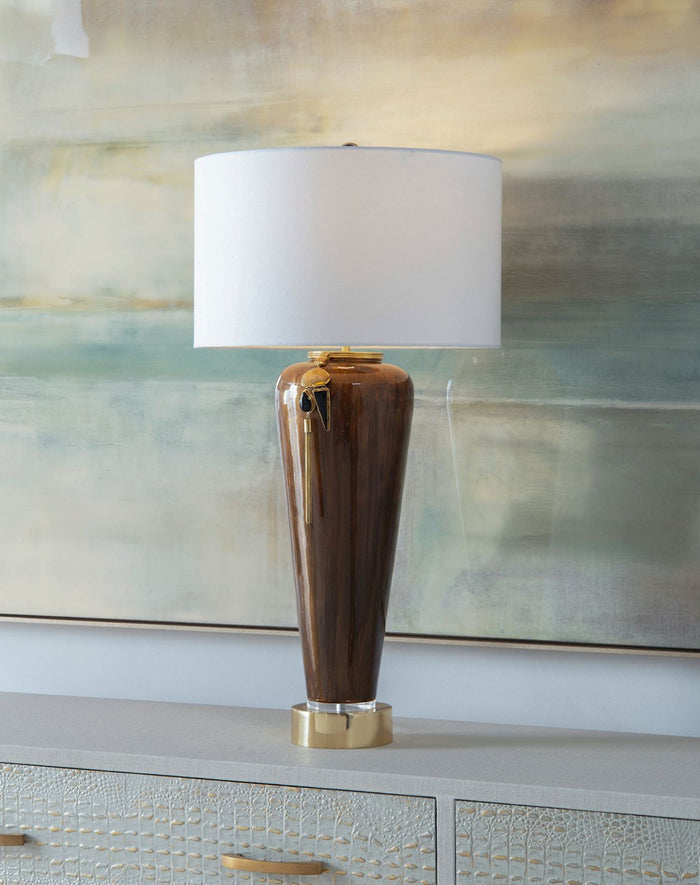 Cohen Lagniappe Brown Enamel Table Lamp - Luxury Living Collection