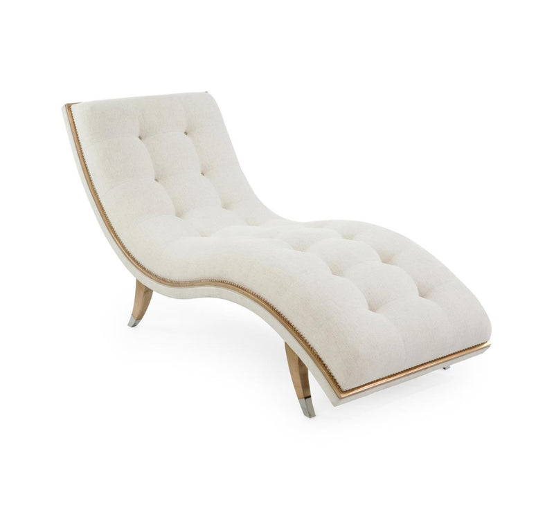 Monroe Chaise With Valyrian Gold - Luxury Living Collection