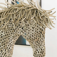 Horse Walking Stainless Steel Sculpture (Indoor or Outdoor)