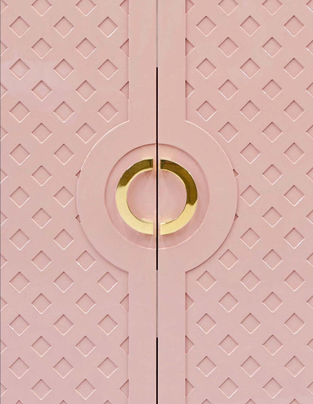 Ginny 40" Pink Lacquer Storage Cabinet