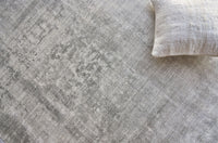 Penelope Grey/Taupe Wool/Bamboo Silk Area Rug - Elegance Collection