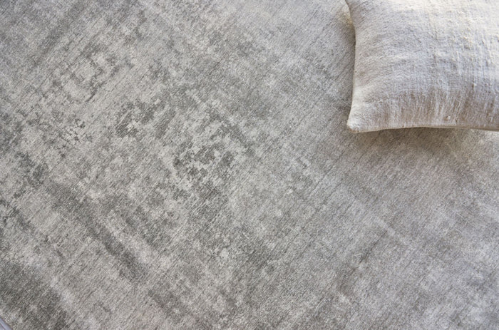 Penelope Grey/Taupe Wool/Bamboo Silk Area Rug - Elegance Collection