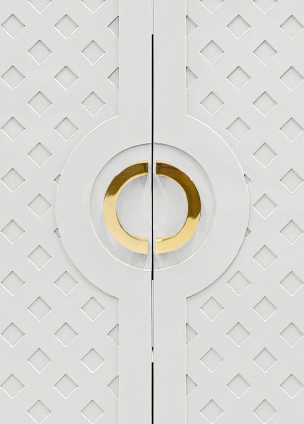 Ginny 40" White Lacquer Storage Cabinet