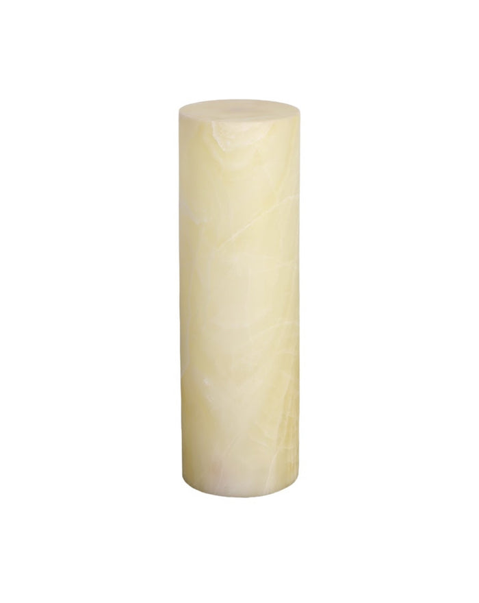 White Onyx Lamp Pedestal Cylindrical (3 Sizes Available)