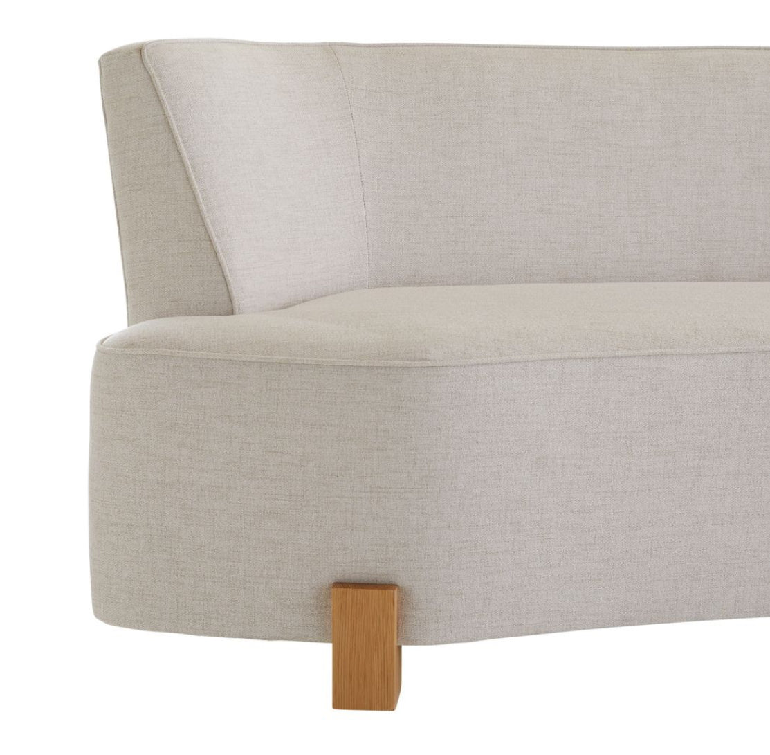 Claude White Linen Sofa