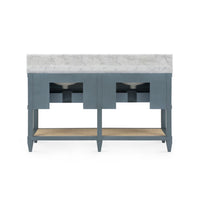 Davina 2-Drawer Table With 60" Marble Vanity Top Bath Vanity (Copy)