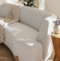 Claude White Linen Sofa