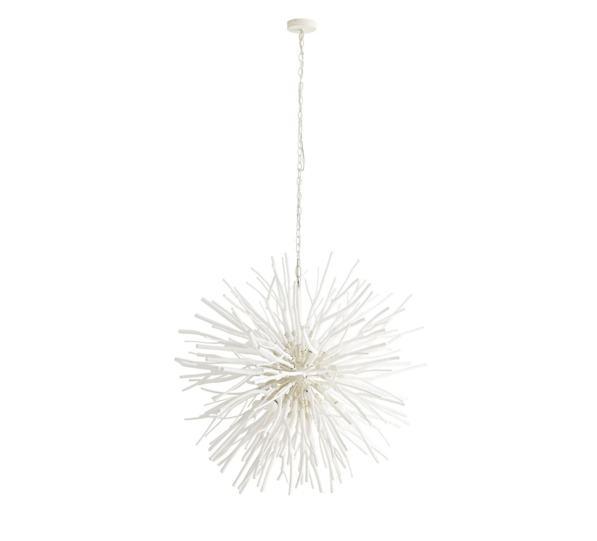 Sonia Large White Lacquer Chandelier