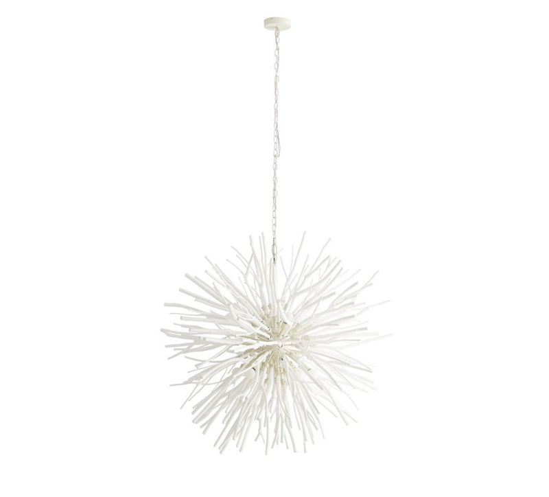 Sonia Large White Lacquer Chandelier