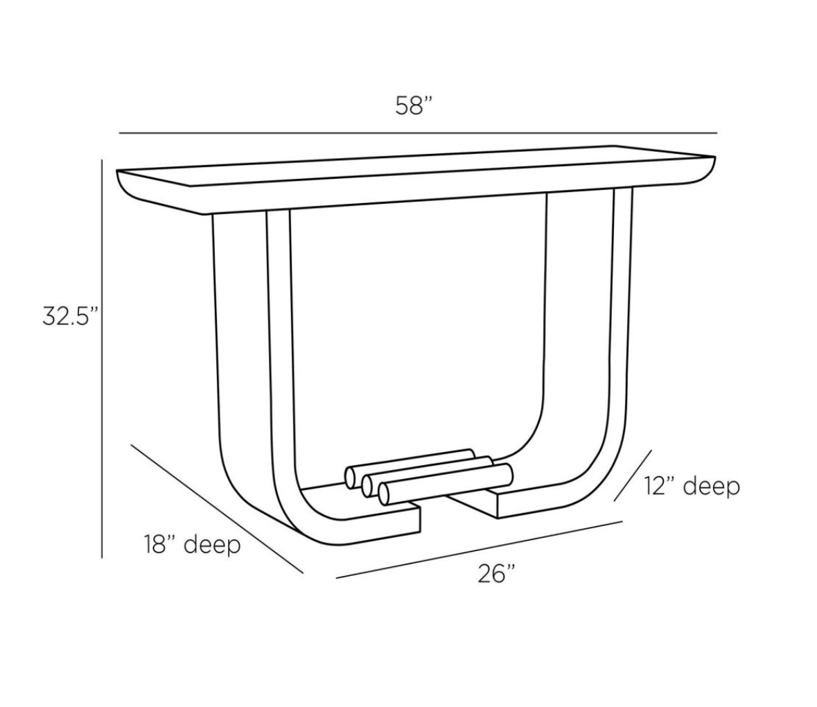 Ralston Bronze & Charcoal Console Table