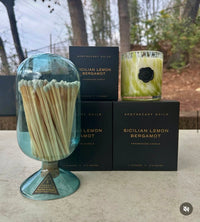 Opal Glass Five-Wick Candle Jar Green/Sicilian Lemon Bergamot (Set of 2)