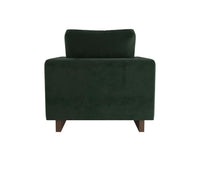 Lovell Forest Green Velvet & Dark Walnut Accent Chair