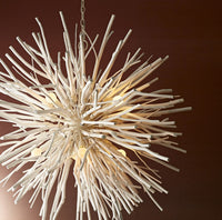 Sonia Large White Lacquer Chandelier