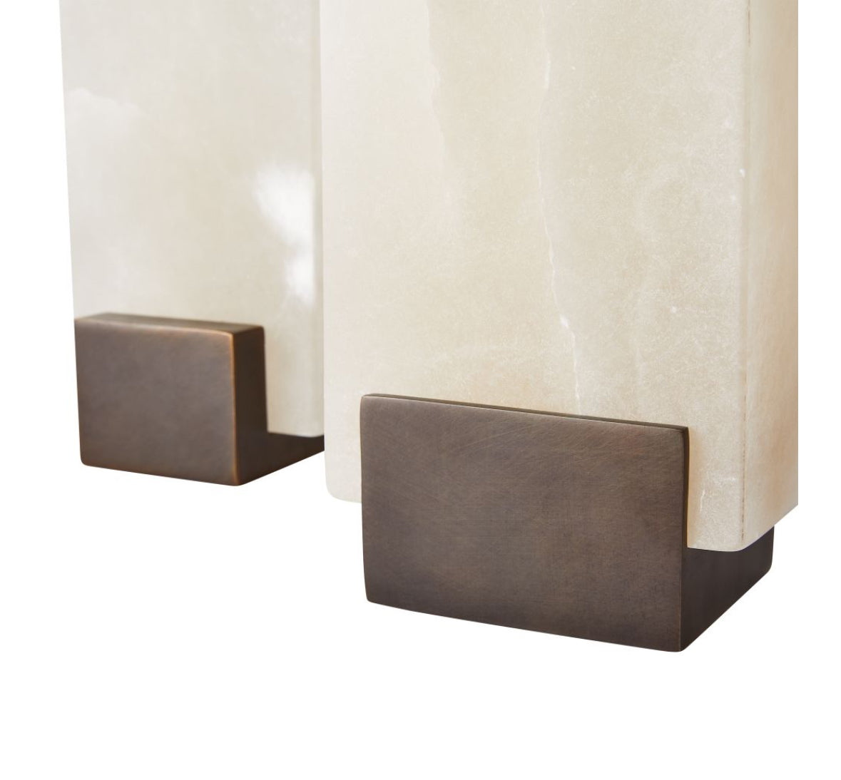 Tolliver Alabaster & Bronze Bookends (Set of 2)