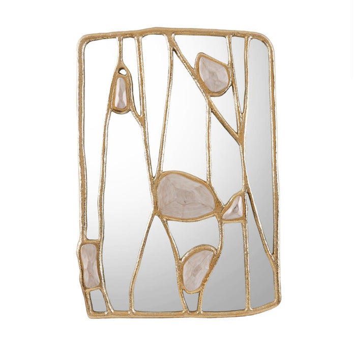 Hollywood Gemstone Branches Gold Mirror - Luxury Living Collection