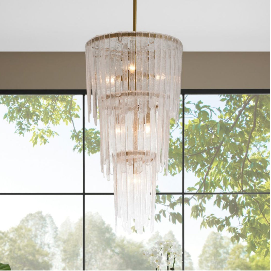 Raine Gold & Glass Chandelier