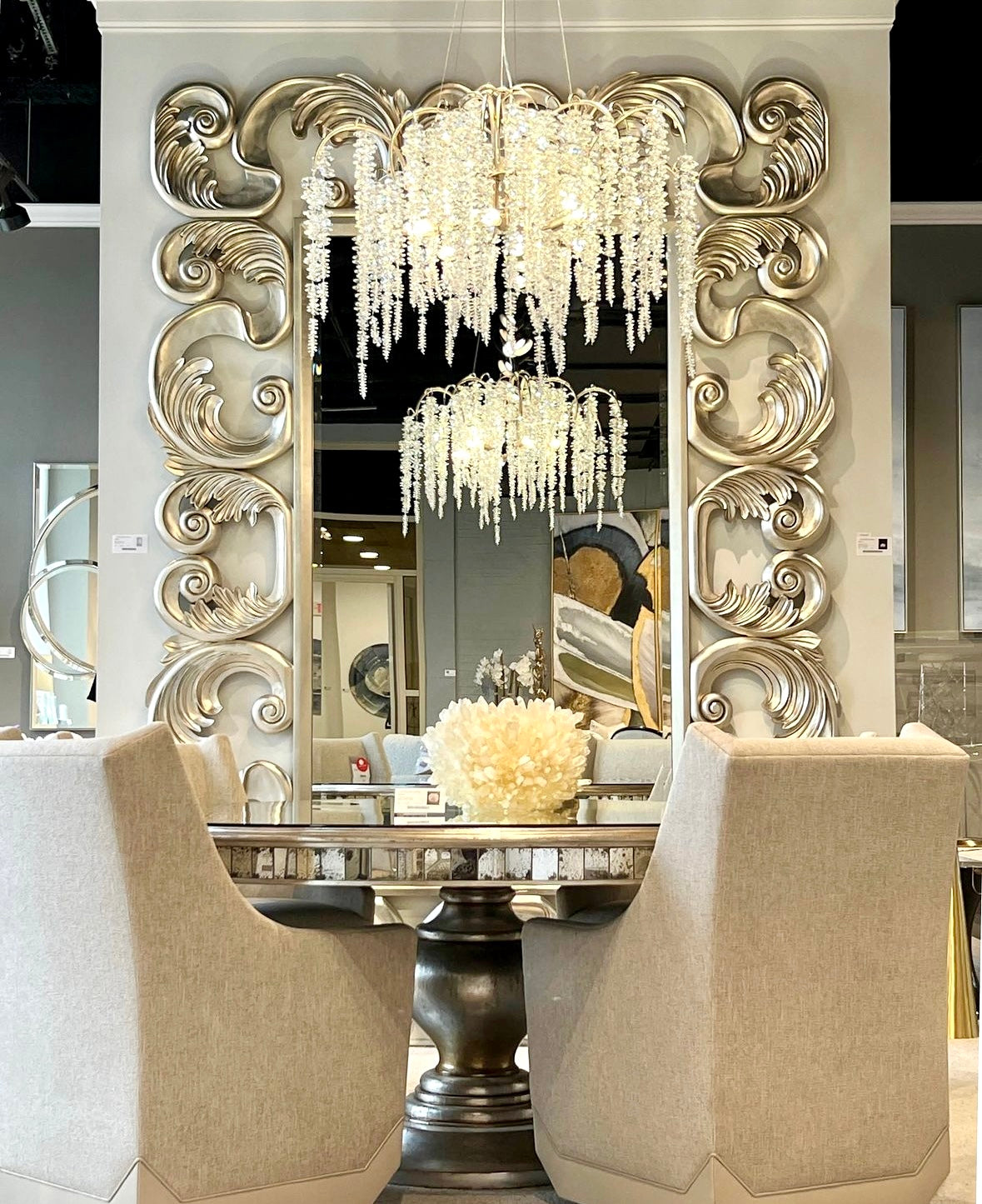 Ellen Acanthus Leaf Mirror - Luxury Living Collection