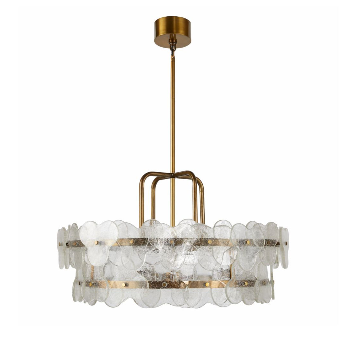 Cascade Glass & Gold Chandelier