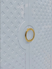 Ginny 40" Light Blue Lacquer Storage Cabinet