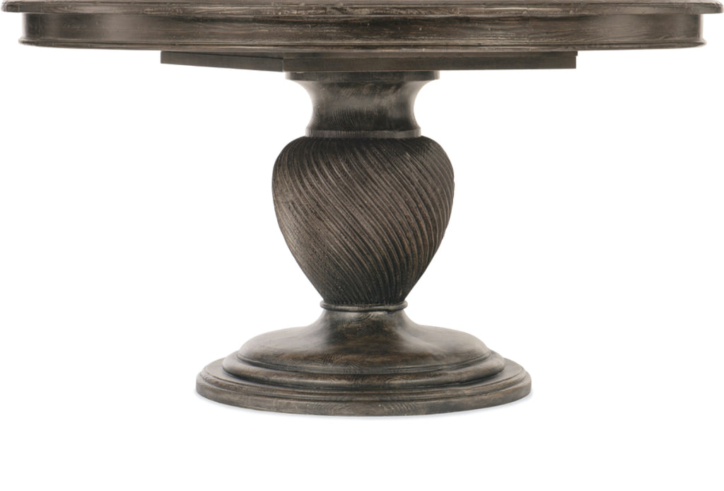 Vintage Chic 54in Round Dining Table with One 20-inch Leaf