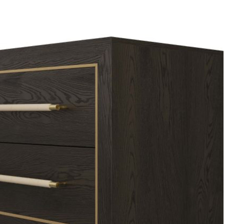 Puckett Ebony & Gold Nightstand