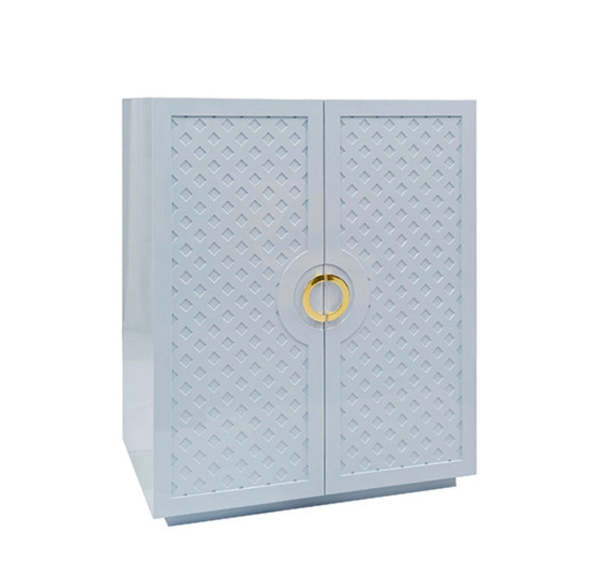 Ginny 40" Light Blue Lacquer Storage Cabinet