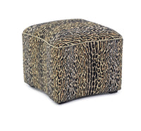 Helena Curved Leopard Print Ottoman