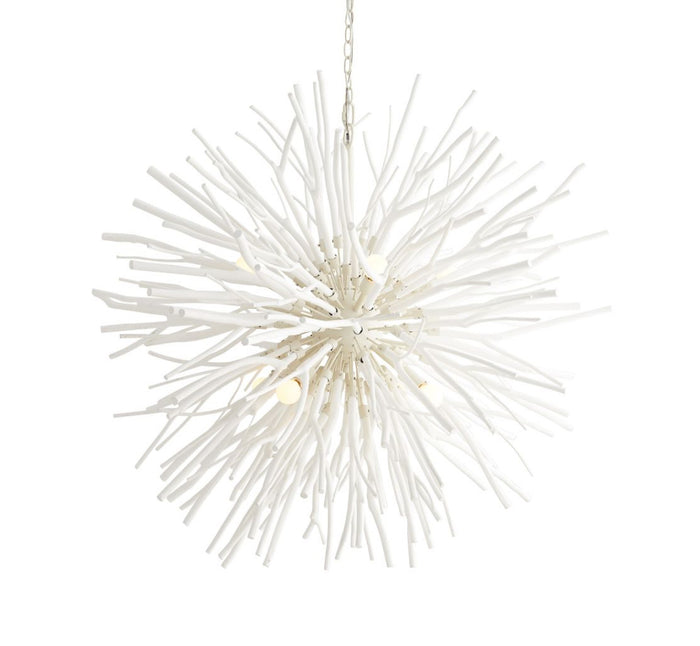 Sonia Large White Lacquer Chandelier