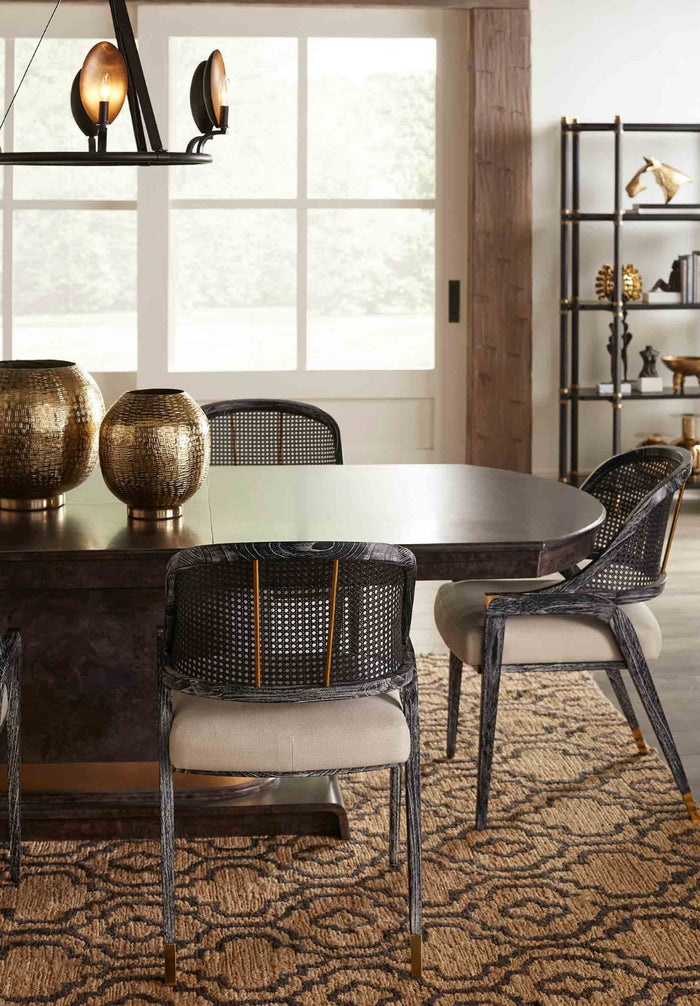 Eden Black & Natural Linen Dining Chair