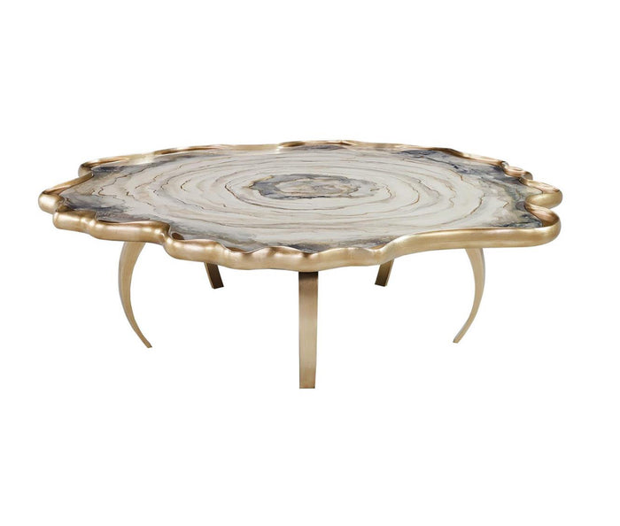 Evoke Valyrian Gold & Grey Agate Coffee Table