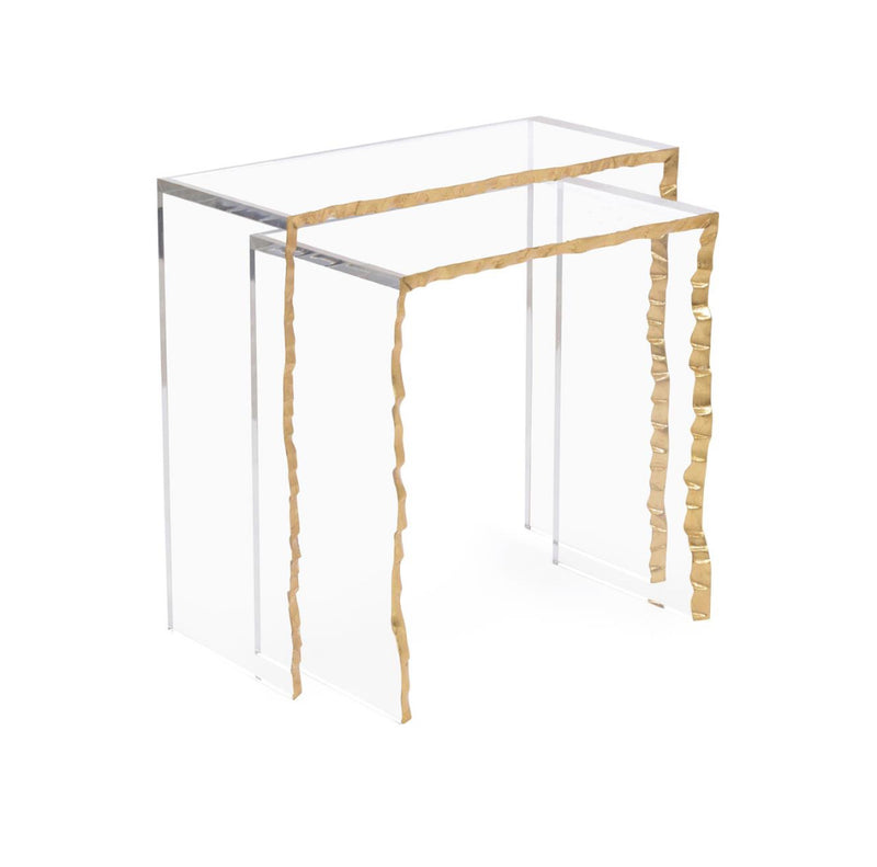 Molleh Gold Leaf Edge Nesting Tables (Set of 2)