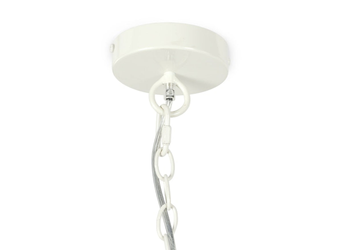 Monroe Wood Beaded Off-White Chandelier